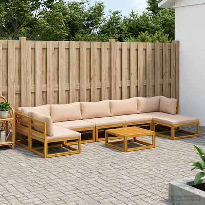 Bankstel 8 st Naturel Massief Acaciahout