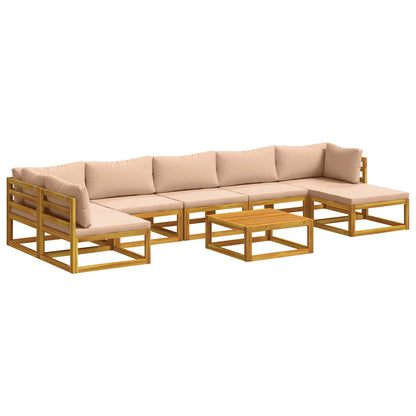 Bankstel 8 st Naturel Massief Acaciahout