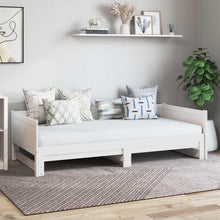 Uittrekbare Dagbed Wit 180 x 200 cm Massief grenenhout