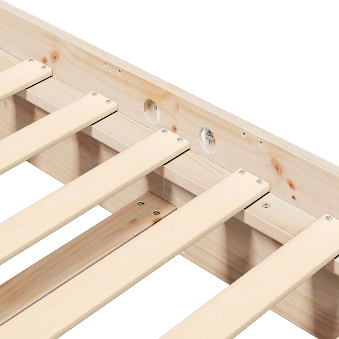 Bedframe Naturel 200 x 200 cm Massief grenenhout