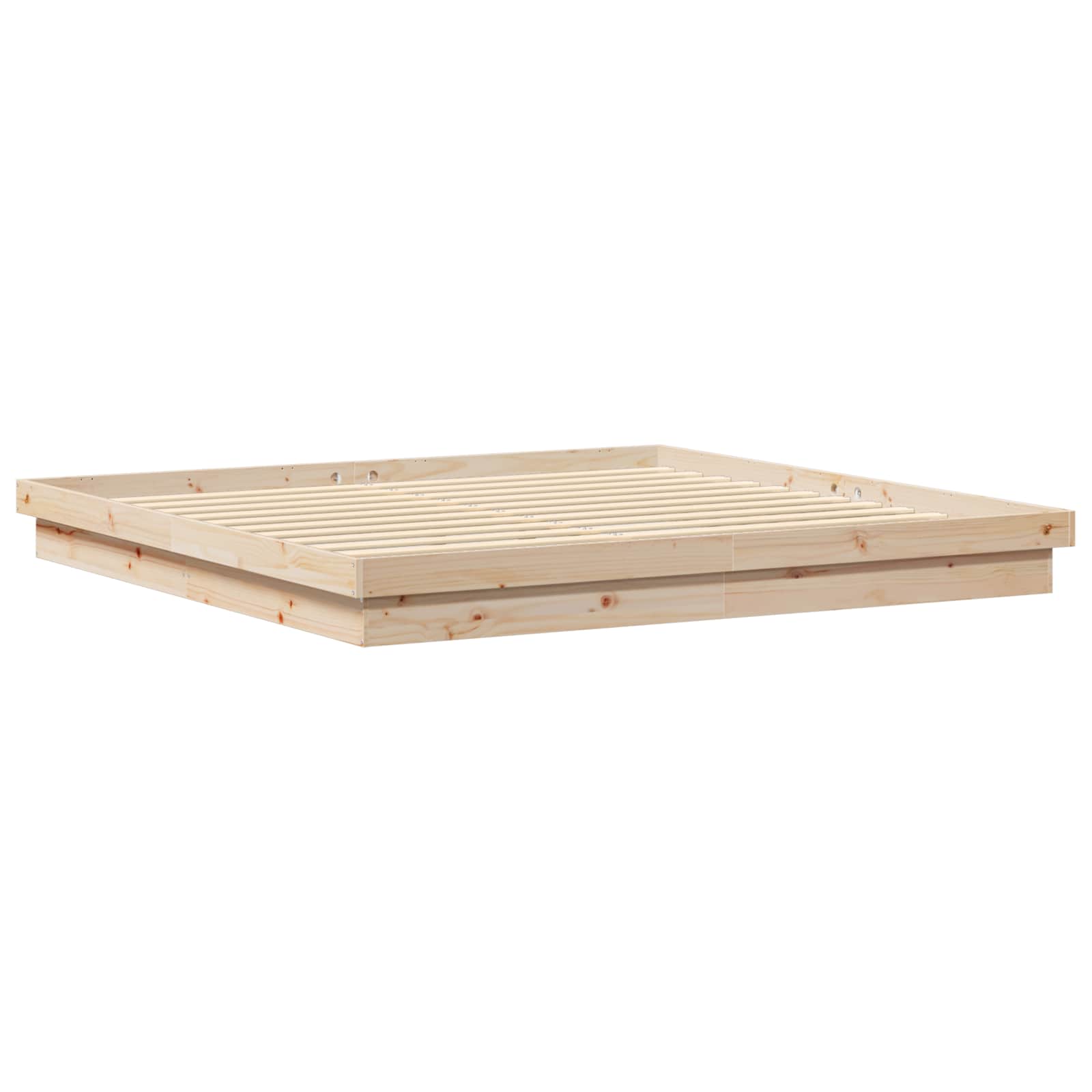 Bedframe Naturel 200 x 200 cm Massief grenenhout