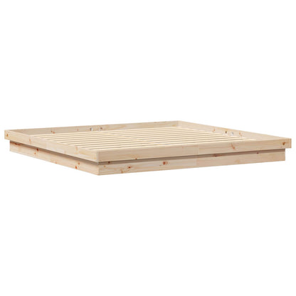 Bedframe Naturel 200 x 200 cm Massief grenenhout