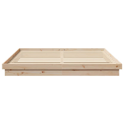 Bedframe Naturel 200 x 200 cm Massief grenenhout