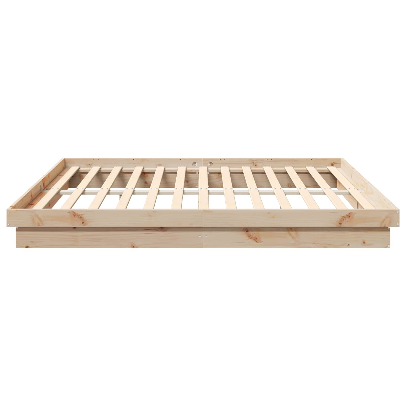 Bedframe Naturel 200 x 200 cm Massief grenenhout