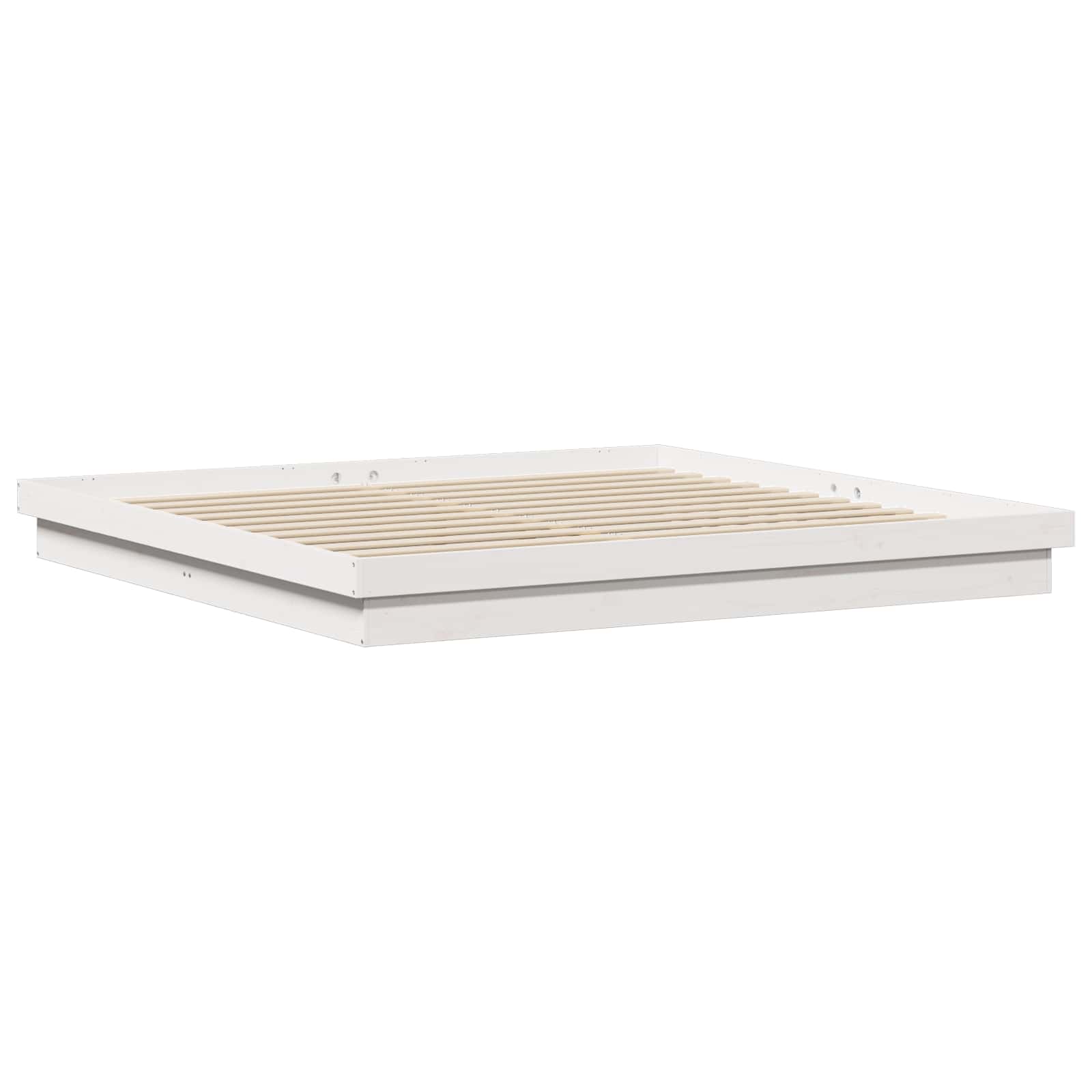 Bedframe Wit 200 x 200 cm Massief grenenhout