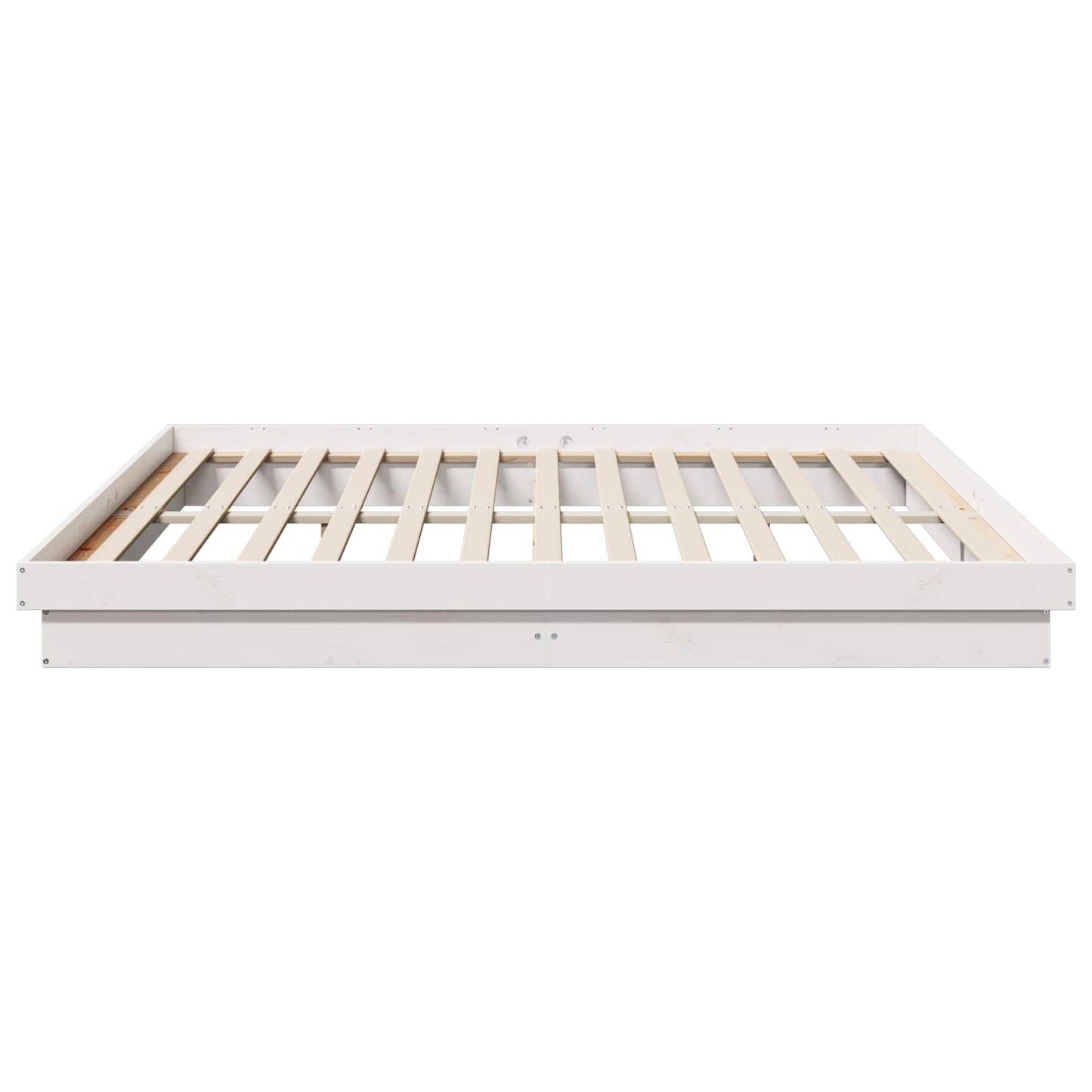 Bedframe Wit 200 x 200 cm Massief grenenhout