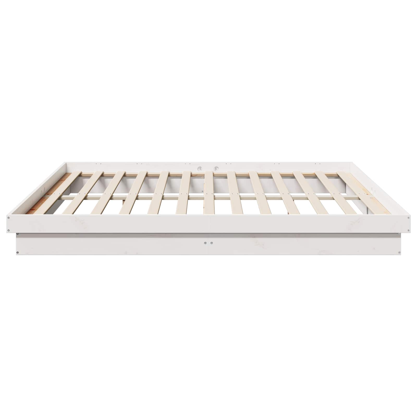 Bedframe Wit 200 x 200 cm Massief grenenhout