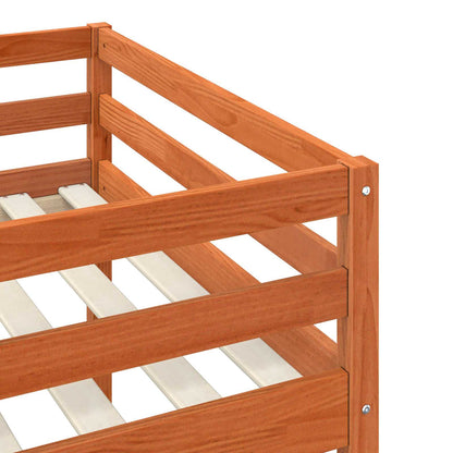 Loft Bed Wasbruin 90 x 190 cm Massief grenenhout