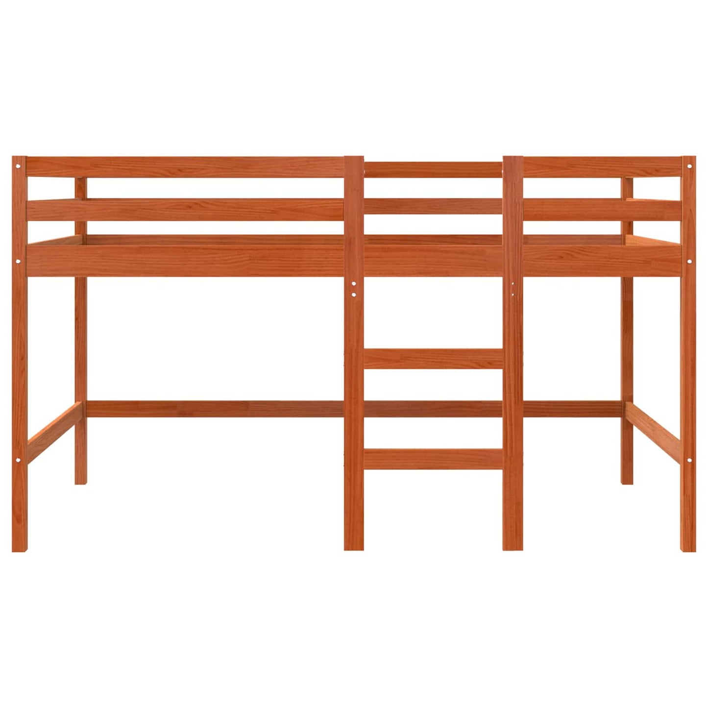 Loft Bed Wasbruin 90 x 190 cm Massief grenenhout