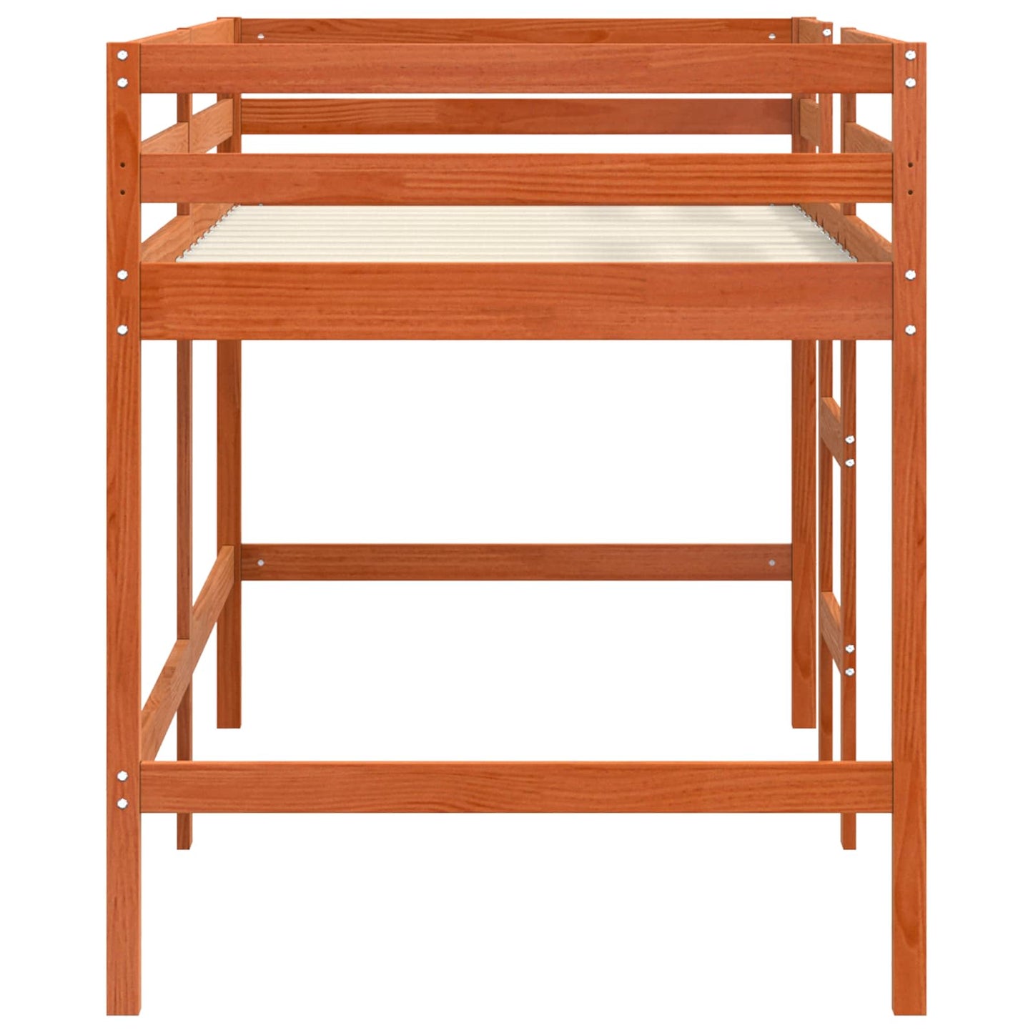 Loft Bed Wasbruin 90 x 190 cm Massief grenenhout