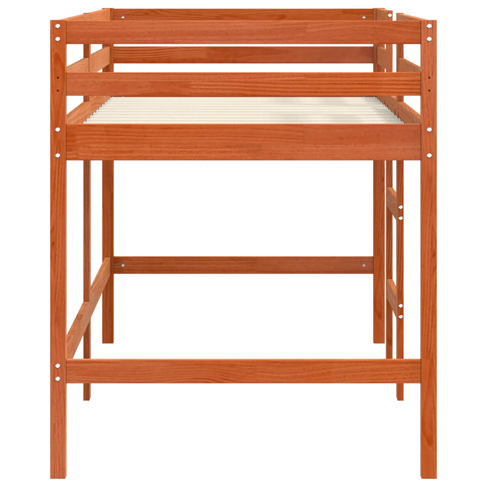 Loft Bed Wasbruin 90 x 190 cm Massief grenenhout