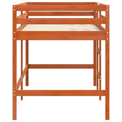 Loft Bed Wasbruin 90 x 190 cm Massief grenenhout