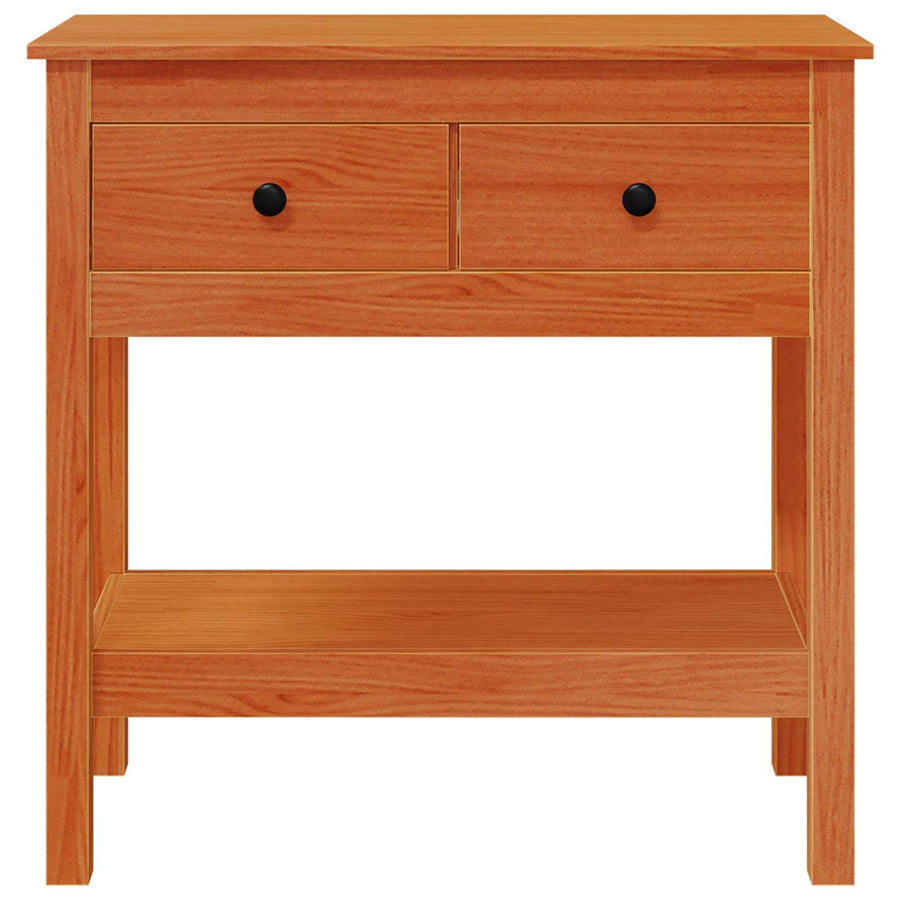 Wandtafel met lade Wasbruin 75 x 35 x 75 cm Massief Grenen Hout