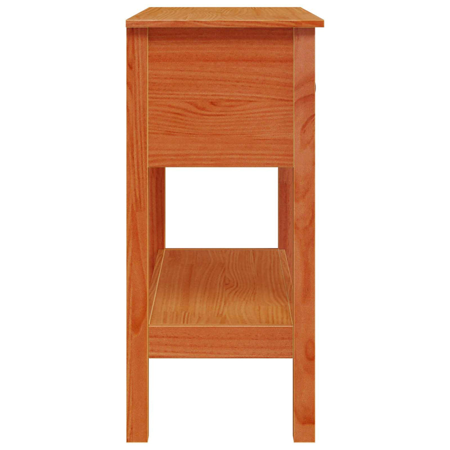Wandtafel met lade Wasbruin 75 x 35 x 75 cm Massief Grenen Hout