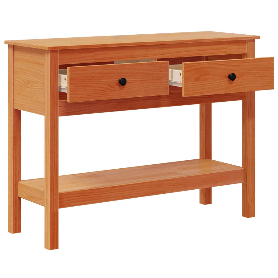 Wandtafel Wasbruin 100 x 35 x 75 cm Massief Grenen Hout