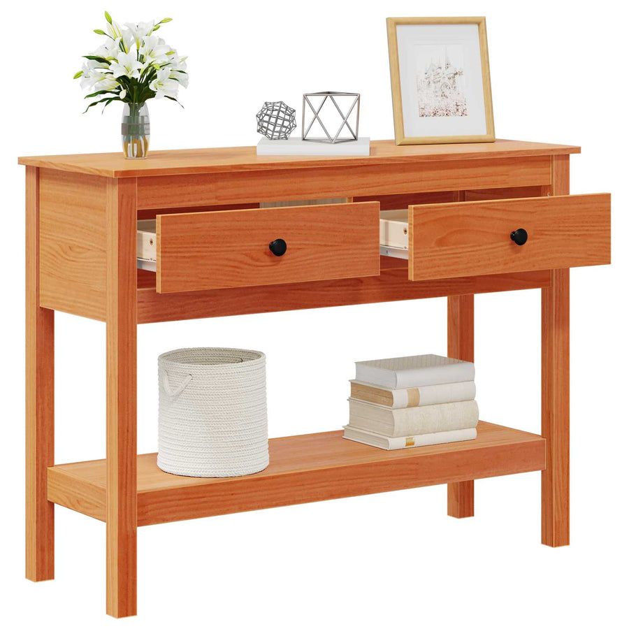 Wandtafel Wasbruin 100 x 35 x 75 cm Massief Grenen Hout
