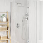 Inbouw doucheset rond zilver RVS