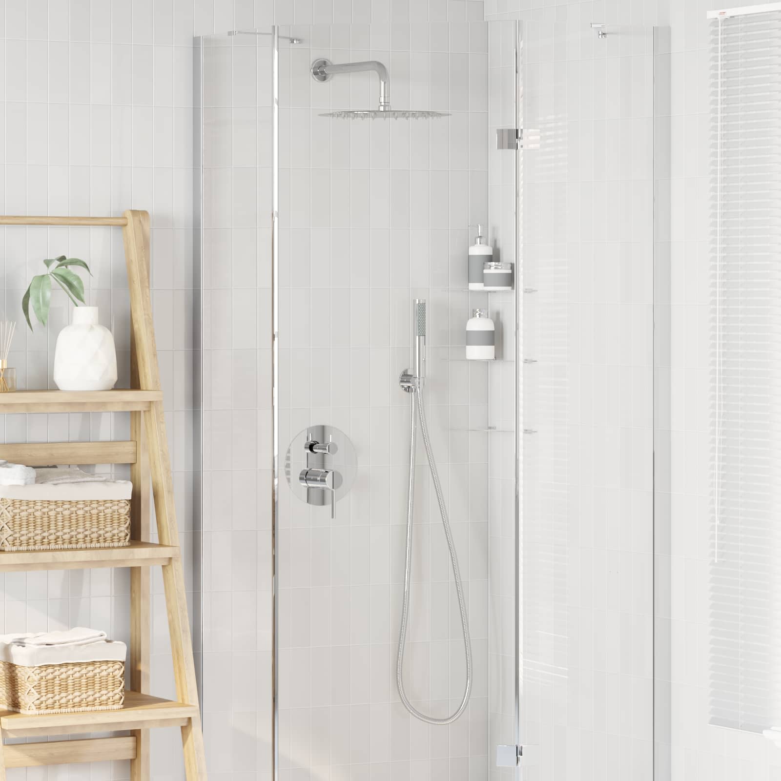 Verborgen Douche Systeem (Rond) zilver RVS 201