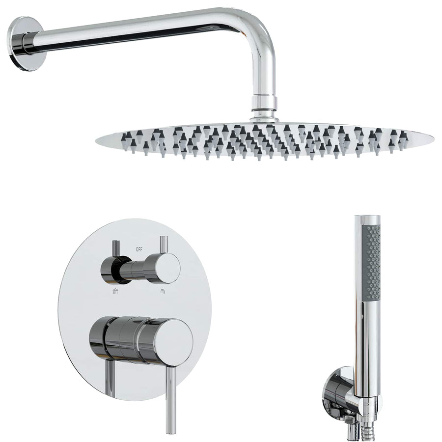 Verborgen Douche Systeem (Rond) zilver RVS 201