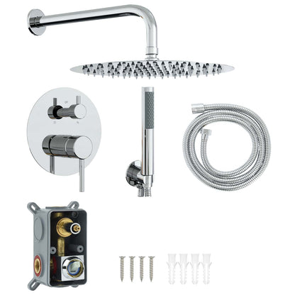 Verborgen Douche Systeem (Rond) zilver RVS 201