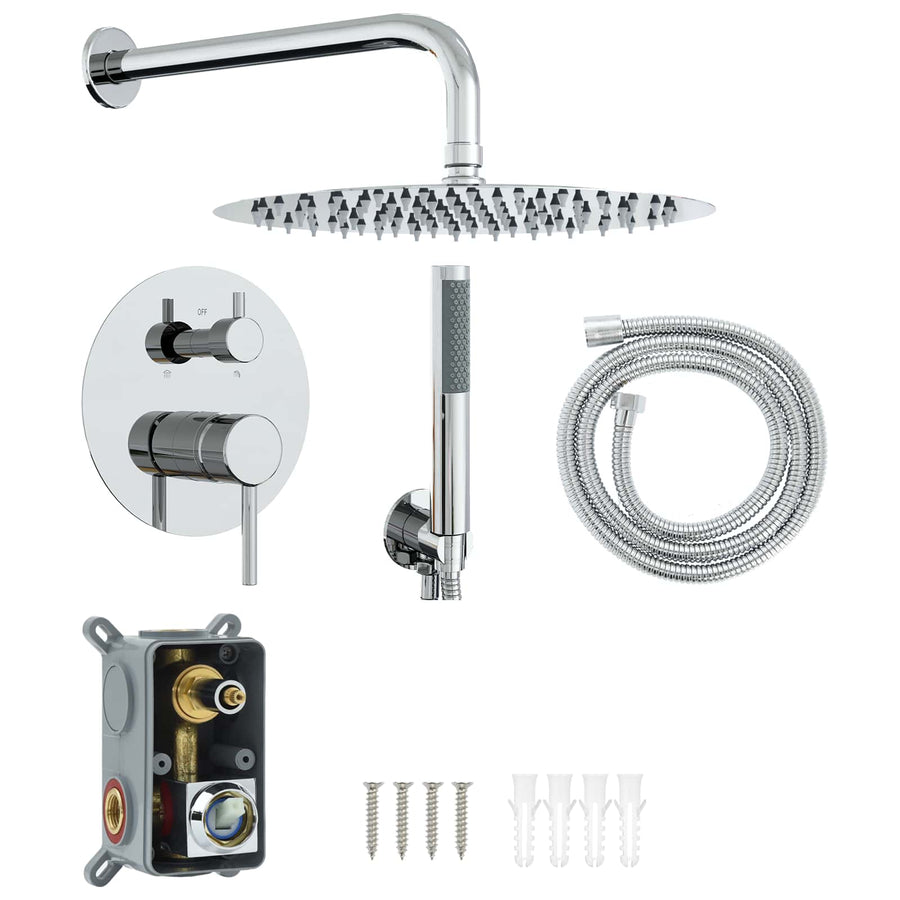 Verborgen Douche Systeem (Rond) zilver RVS 201