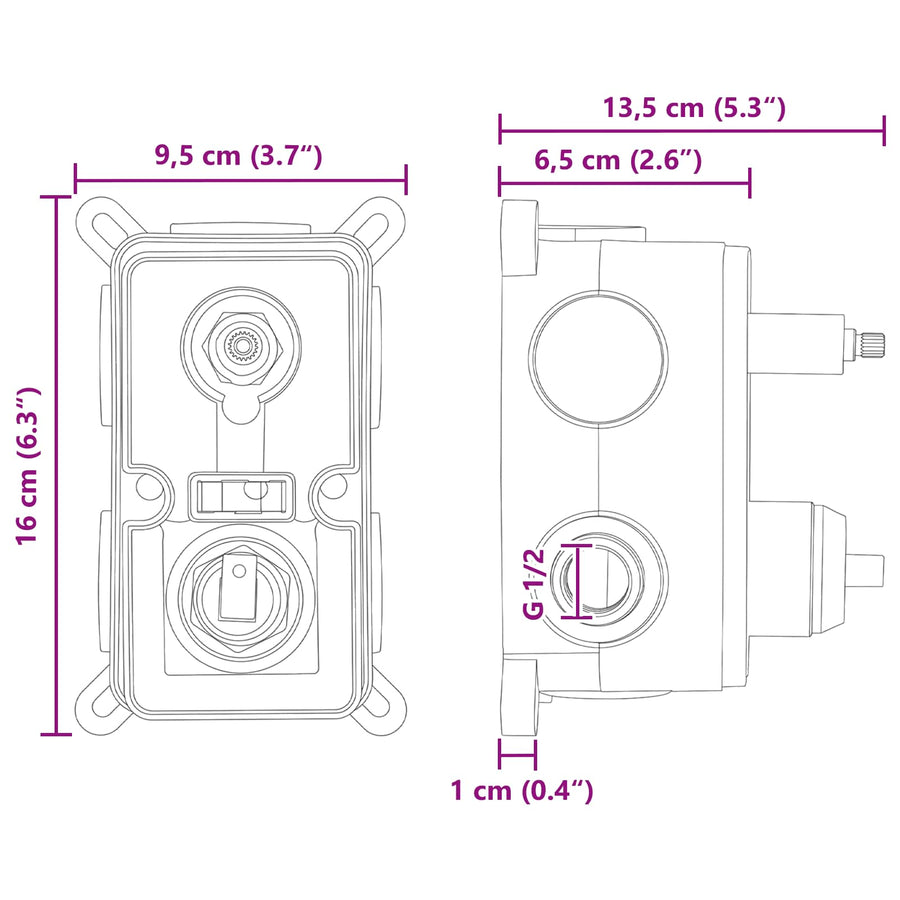 Verborgen Douche Systeem (Rond) zilver RVS 201