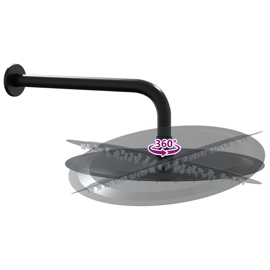 Verborgen Douche Systeem (Rond) Zwart RVS 201