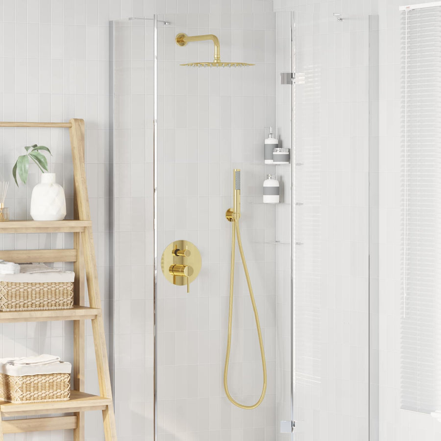 Verborgen Douche Systeem (Rond) Goud RVS 201