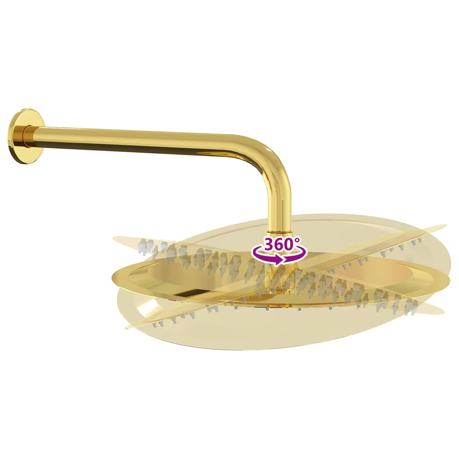 Verborgen Douche Systeem (Rond) Goud RVS 201