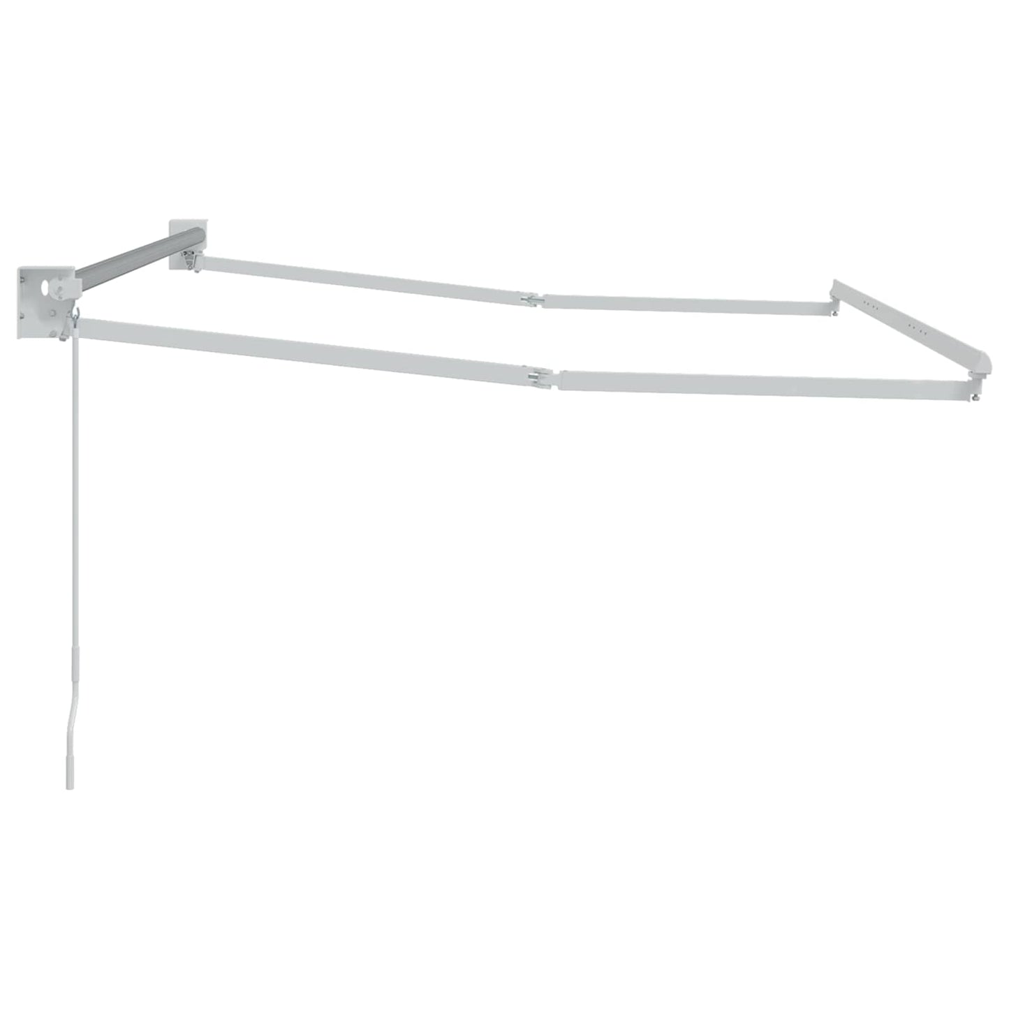 Handmatig uitschuifbaar zonnescherm Wit 2,5 x 2 m Aluminium