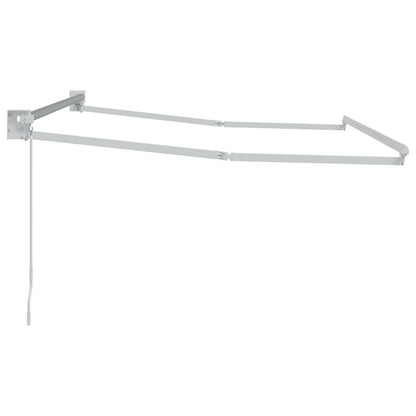 Handmatig uitschuifbaar zonnescherm Wit 2,5 x 2 m Aluminium