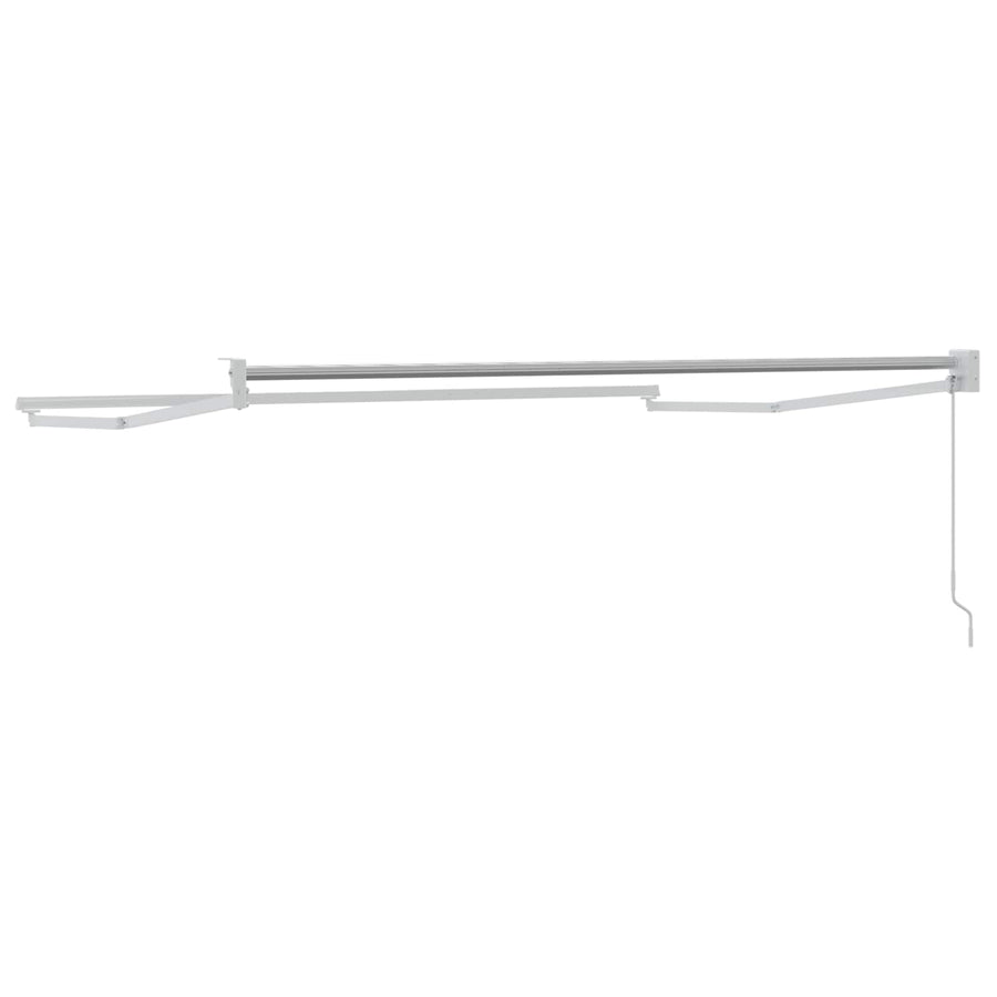 Handmatig uitschuifbaar zonnescherm Wit 3,5 x 2 m Aluminium