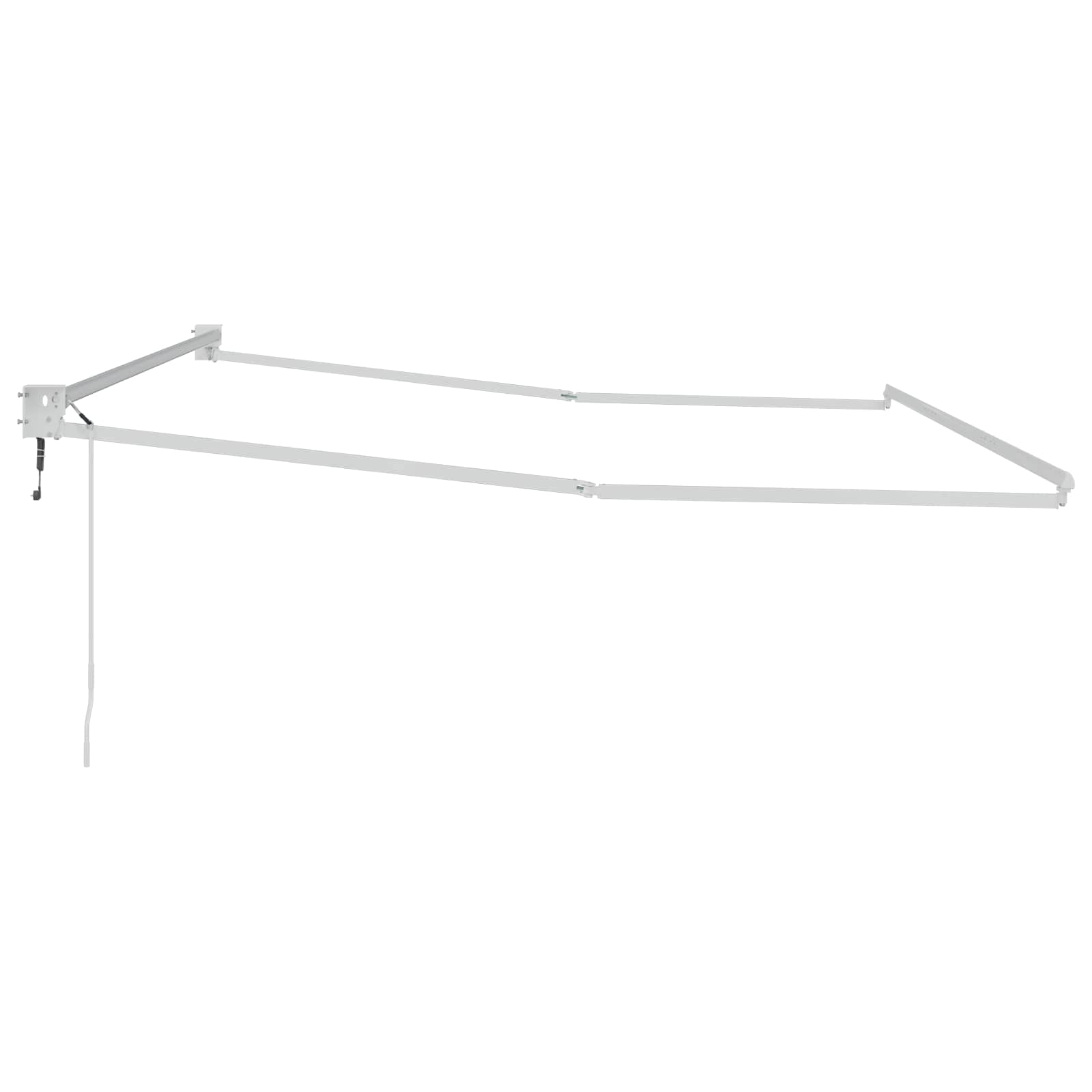 Elektrisch uitschuifbaar zonnescherm frame Wit 4 x 2 m