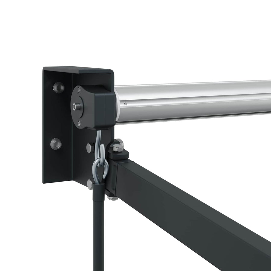 Handmatig uitschuifbaar zonnescherm Antraciet 3 x 2 m Aluminium