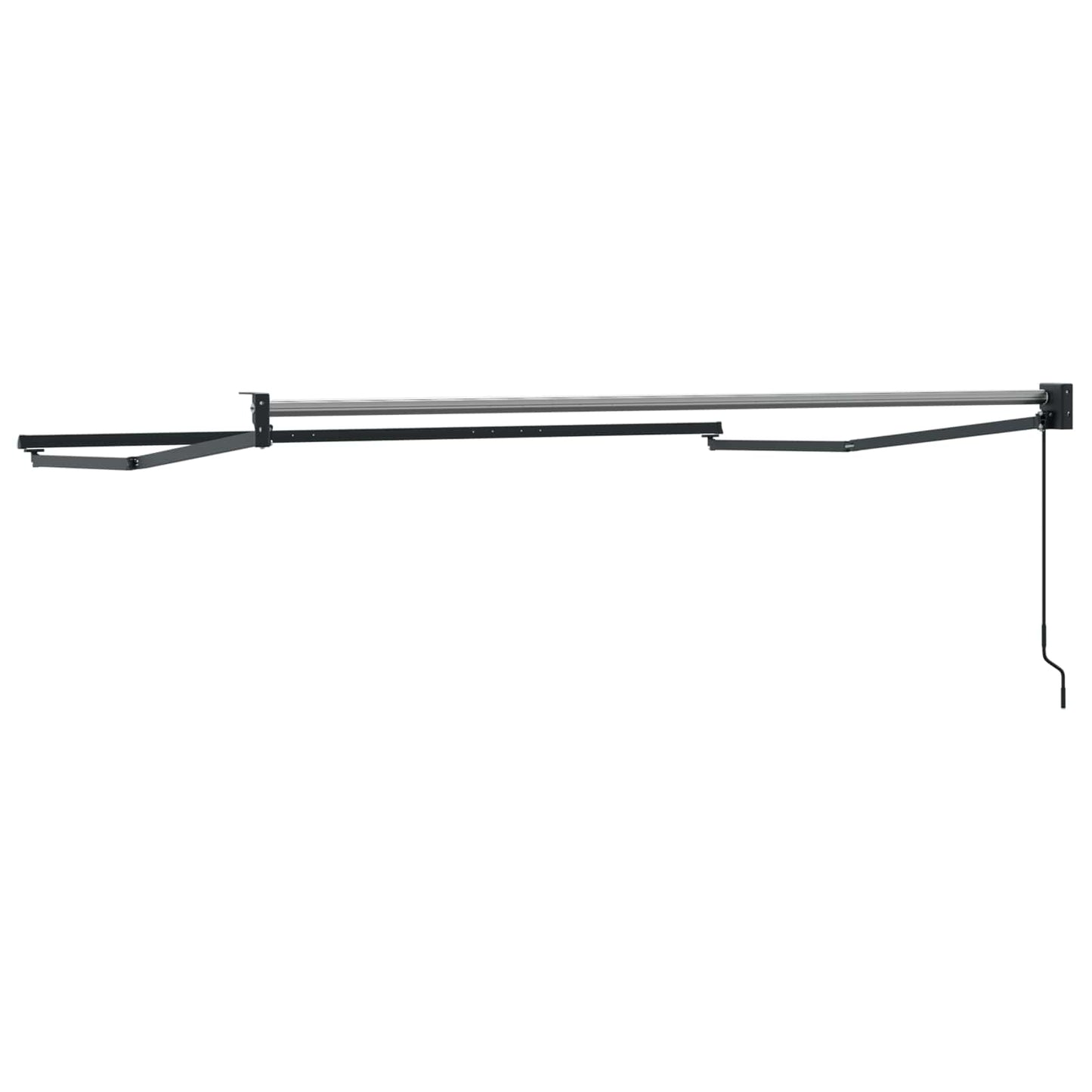 Handmatig uitschuifbaar zonnescherm Antraciet 3 x 2 m Aluminium