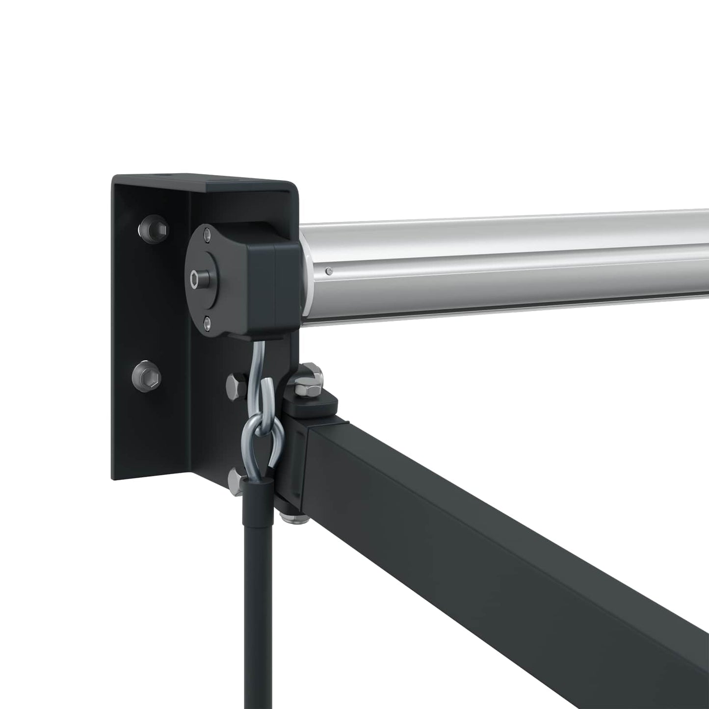 Handmatig uitschuifbaar zonnescherm Antraciet 4 x 2 m Aluminium