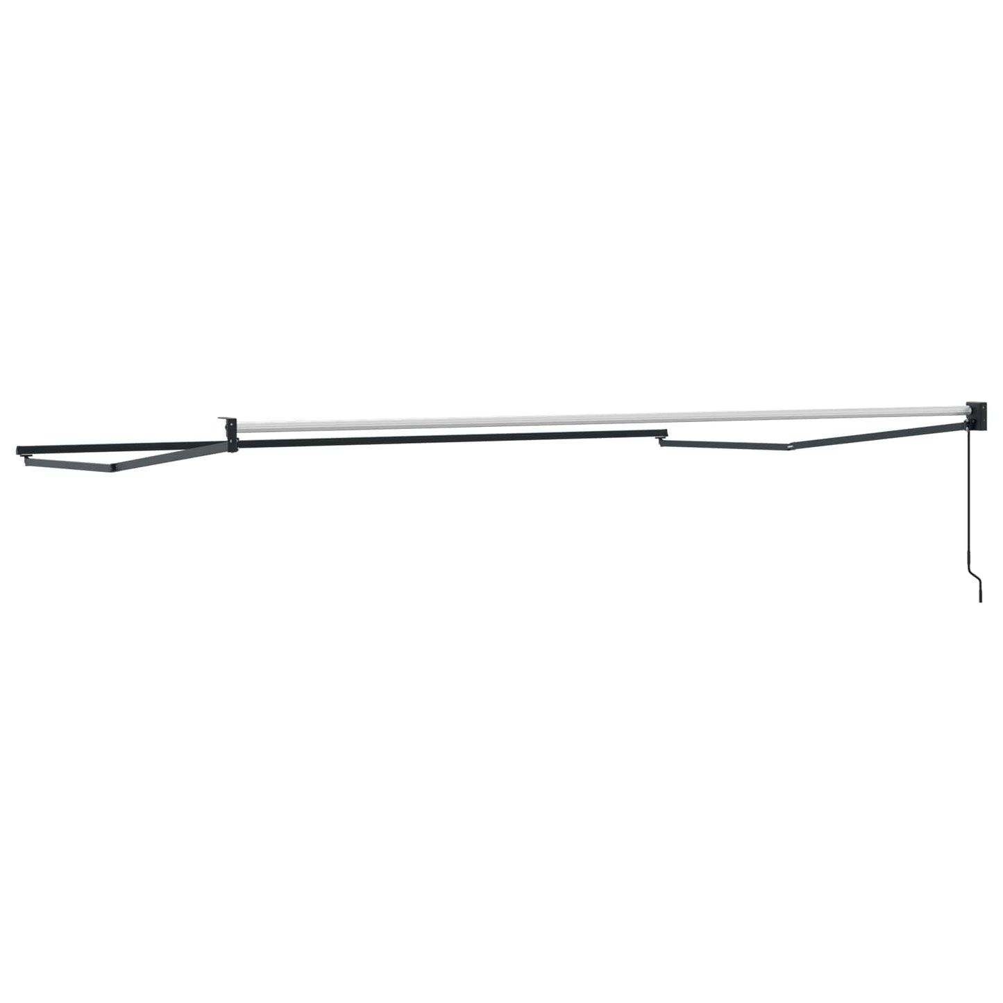 Handmatig uitschuifbaar zonnescherm Antraciet 4 x 2 m Aluminium