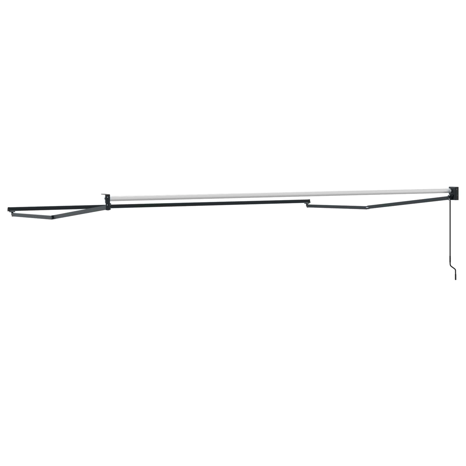 Handmatig uitschuifbaar zonnescherm Antraciet 4 x 2 m Aluminium
