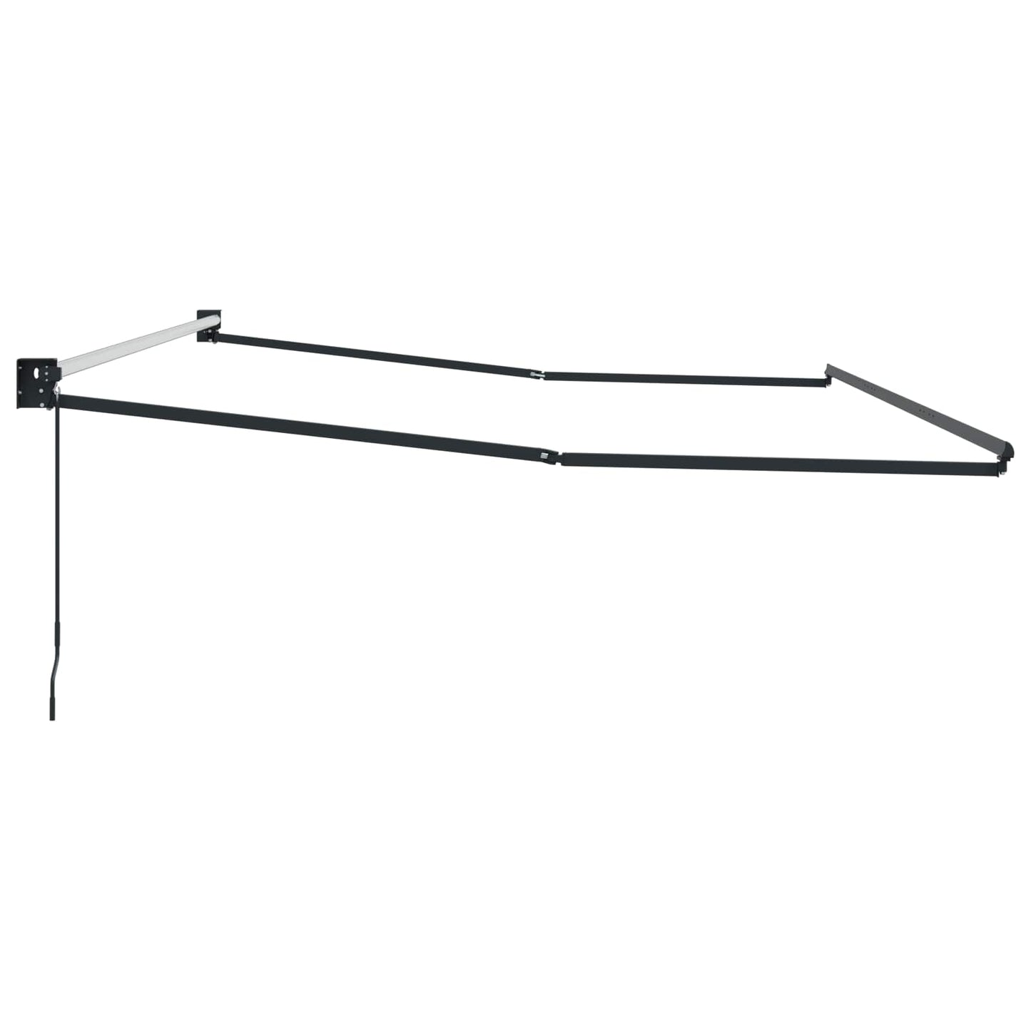 Handmatig uitschuifbaar zonnescherm Antraciet 4 x 2 m Aluminium