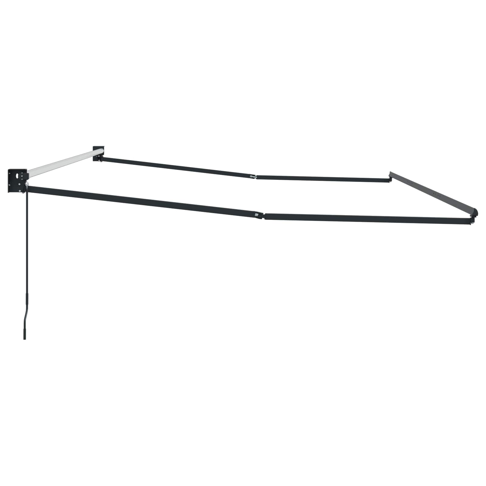 Handmatig uitschuifbaar zonnescherm Antraciet 4 x 2 m Aluminium