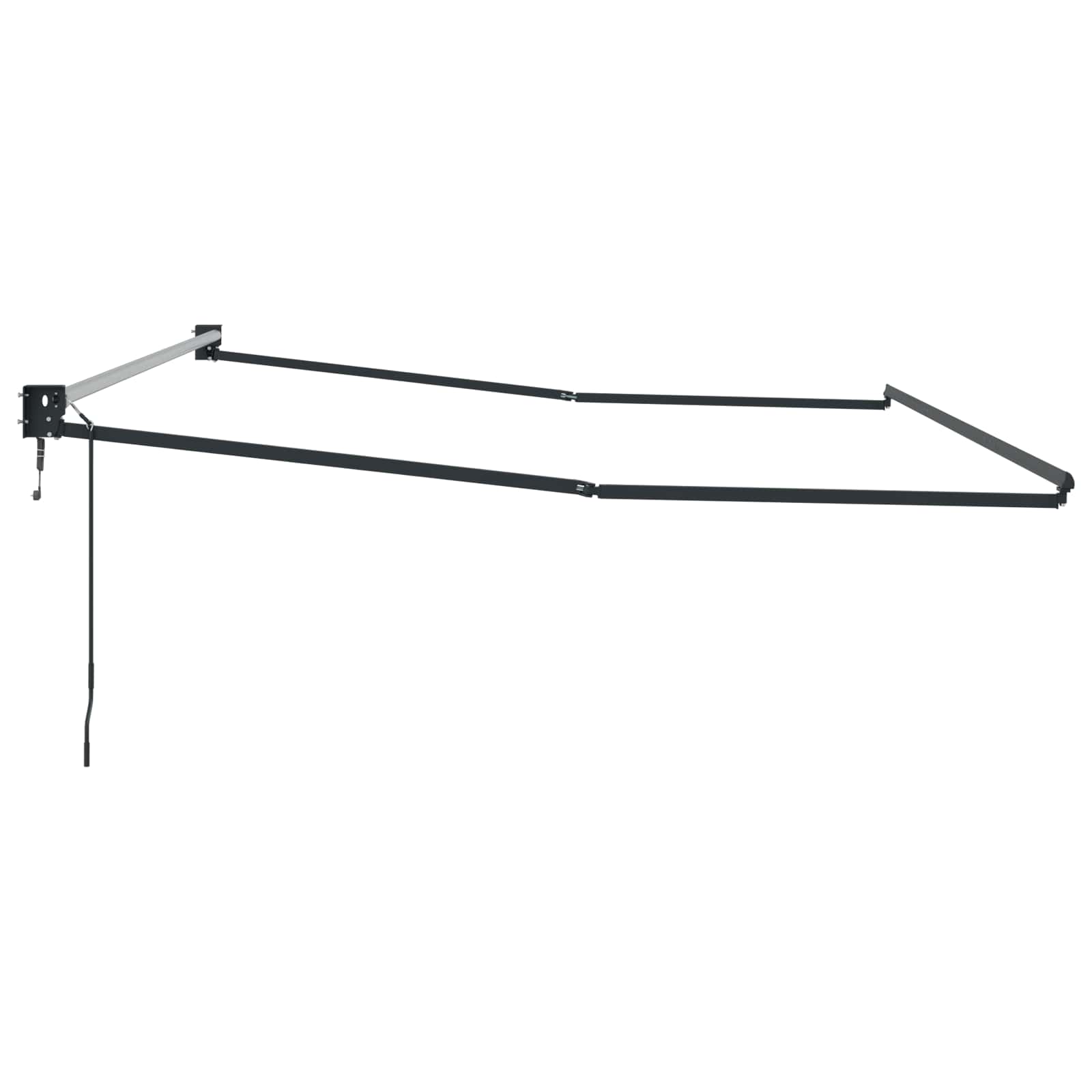 Elektrisch uitschuifbaar zonnescherm frame Antraciet 4 x 2 m