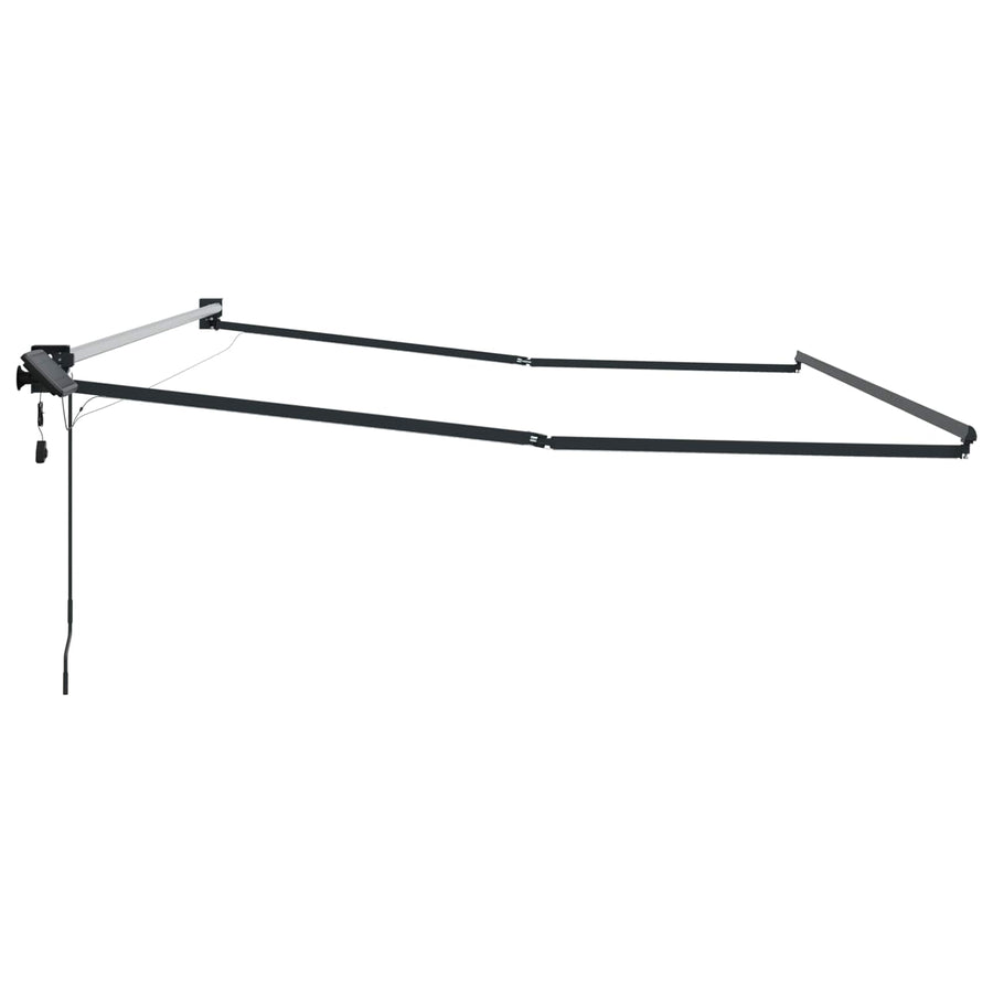 Elektrisch uitschuifbaar zonnescherm frame Antraciet 5 x 3 m