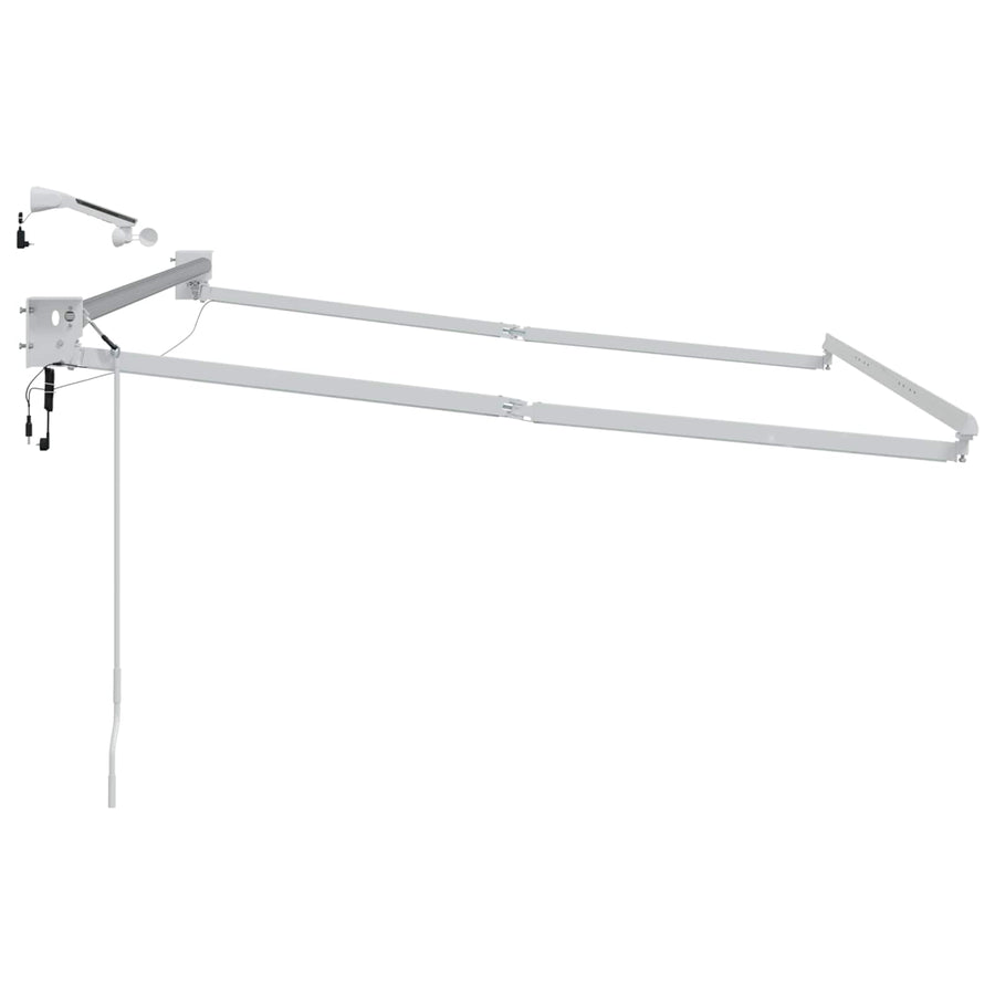 Elektrisch uitschuifbaar zonnescherm frame Wit 3 x 2 m