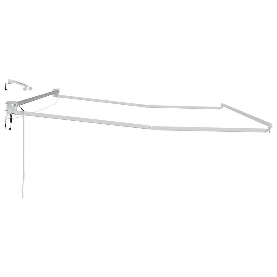 Elektrisch uitschuifbaar zonnescherm frame Wit 4 × 3 m