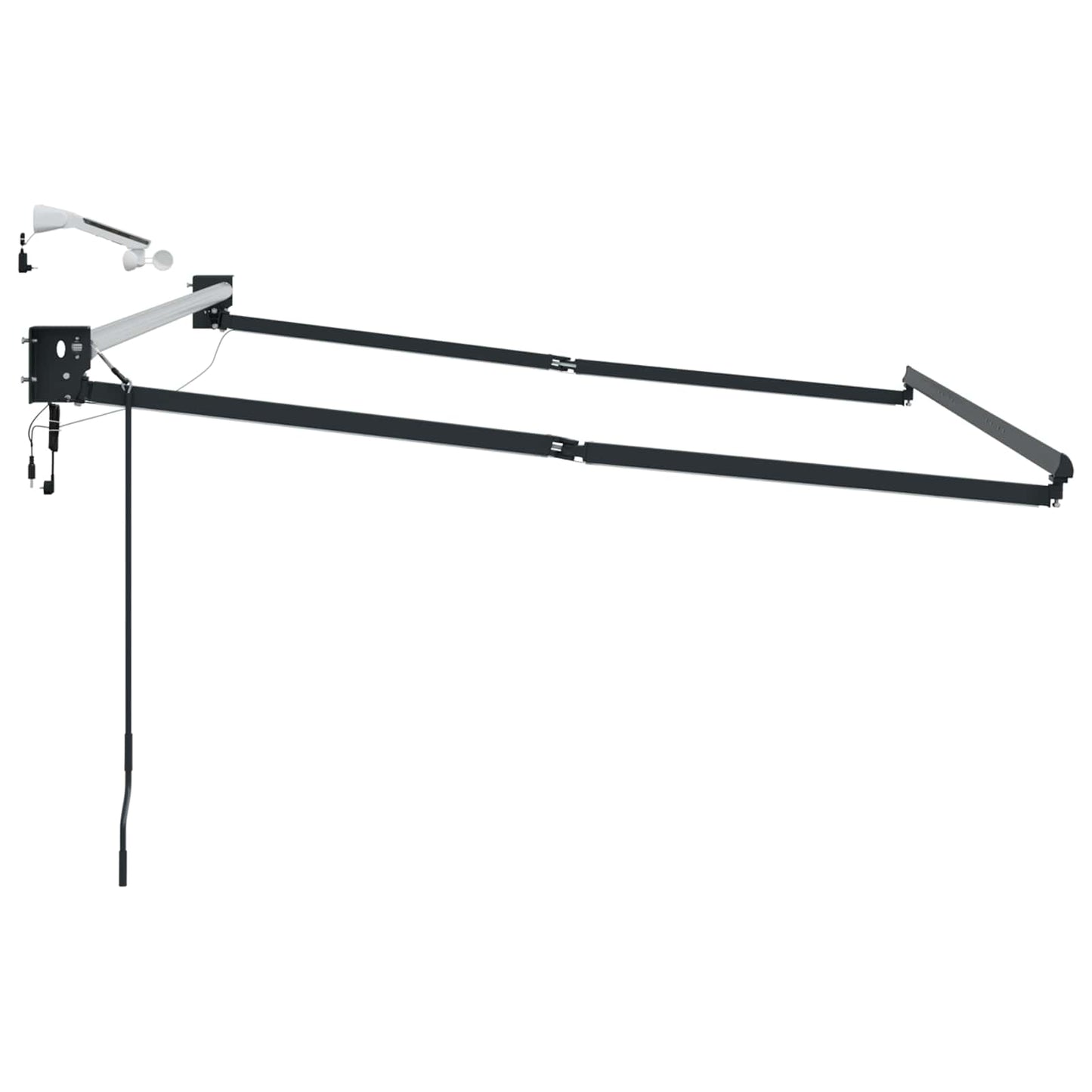 Elektrisch uitschuifbaar zonnescherm frame Antraciet 3 x 2 m