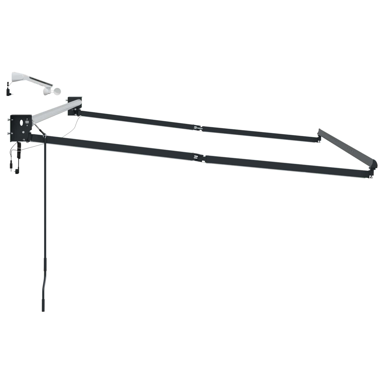 Elektrisch uitschuifbaar zonnescherm frame Antraciet 3 x 2 m