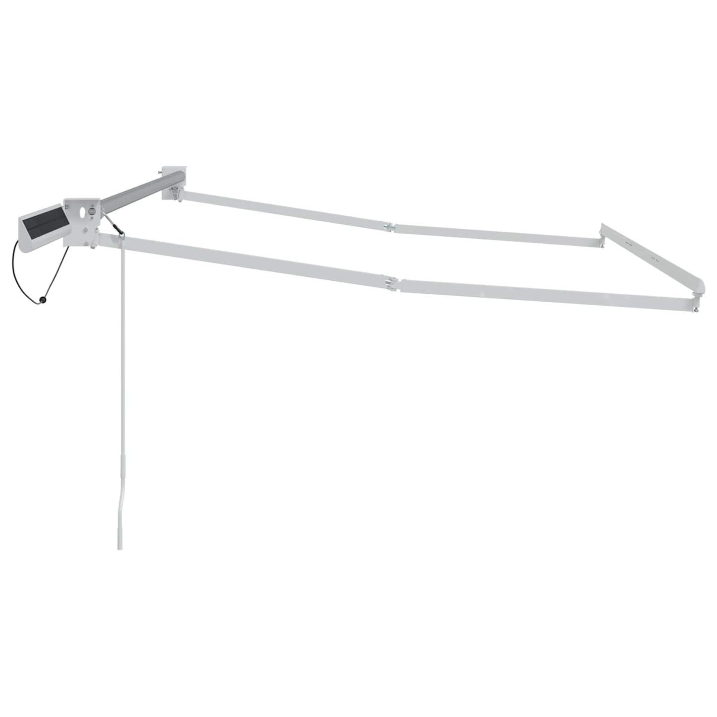Elektrisch uitschuifbaar zonnescherm frame Wit 2,5 x 2 m Staal