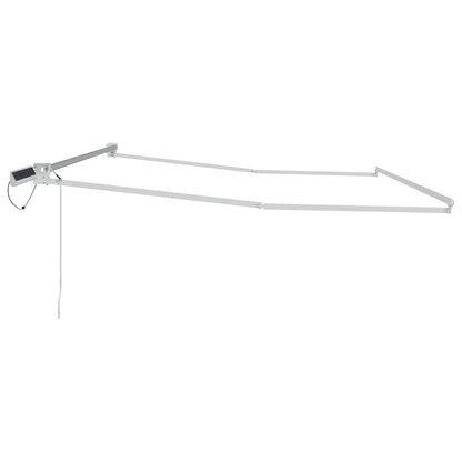 Elektrisch uitschuifbaar zonnescherm frame Wit 4 × 3 m Staal
