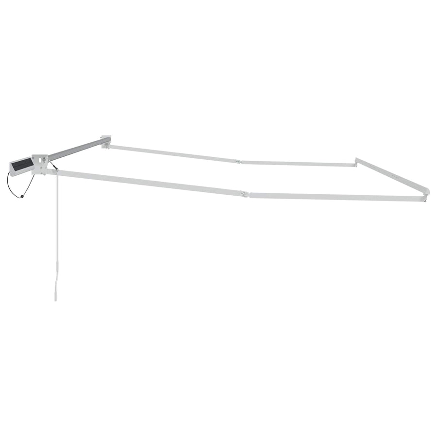 Elektrisch uitschuifbaar zonnescherm frame Wit 4 × 3 m Staal