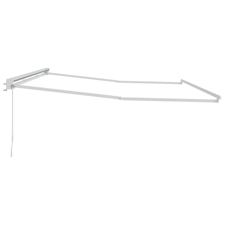 Handmatige Luifel Frame Verstelbaar Wit 4,5 × 3 m Staal